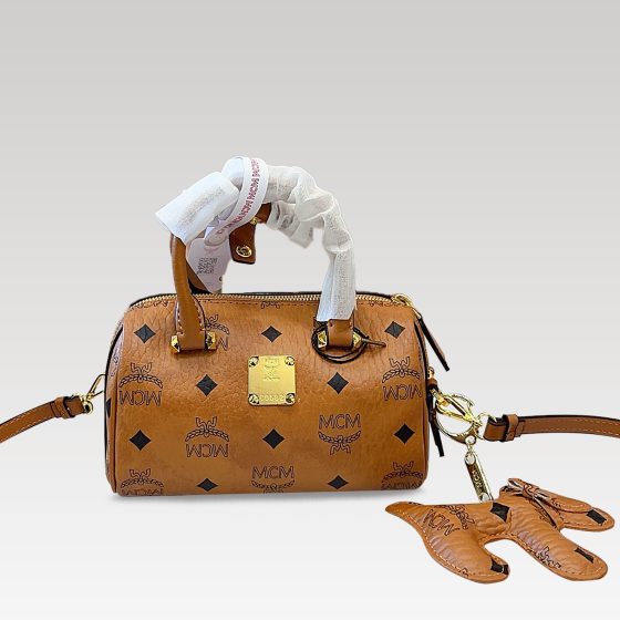 mcm mini Boston Pillow Bag