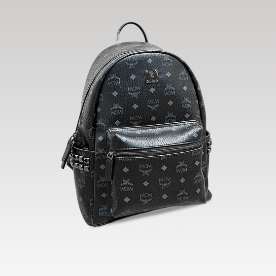 mcm classic black backpack