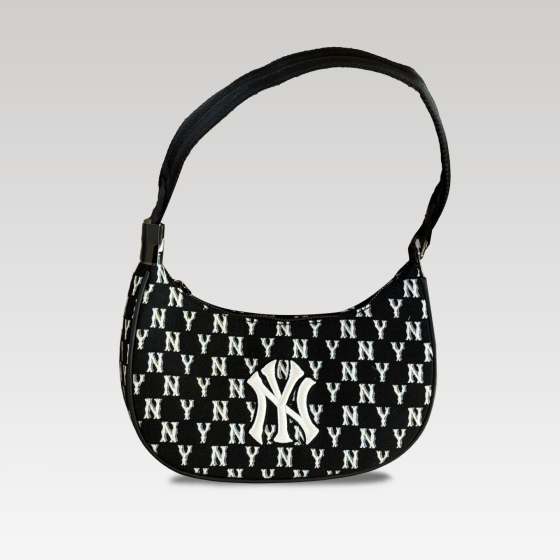 mlb denim canvas underarm bag