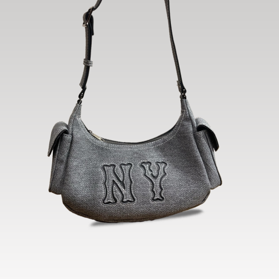 mlb denim underarm bag