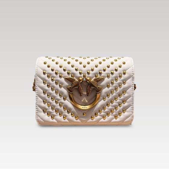 The PINKO swallow bag is white