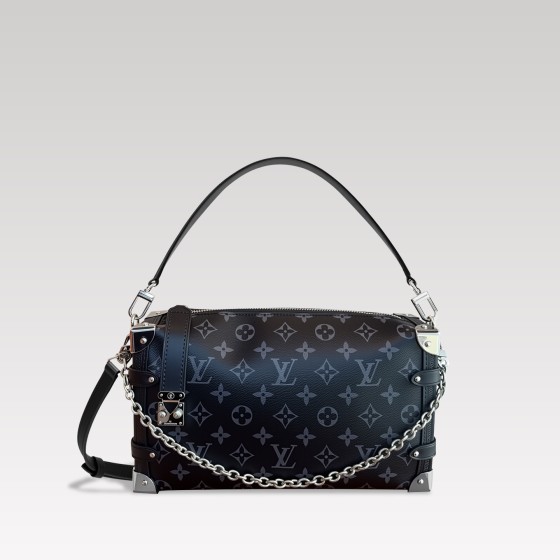 lv black soft leather bag
