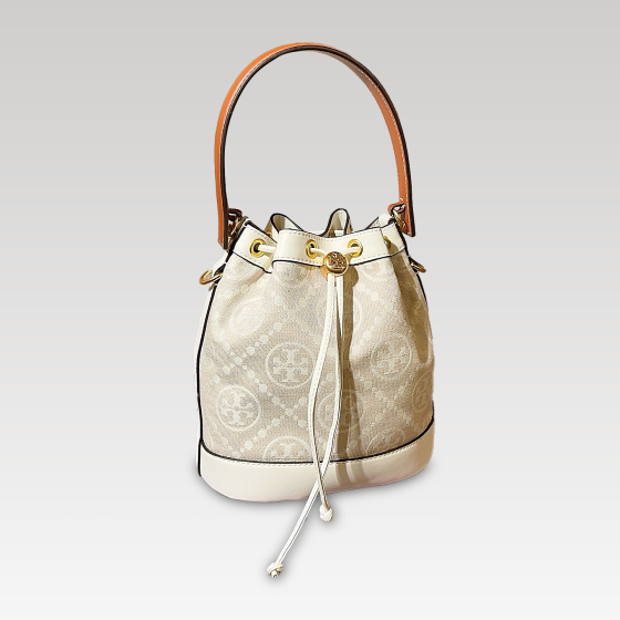 Tory burch MONOGRAM Mini Jacquard Classic Bucket Bag