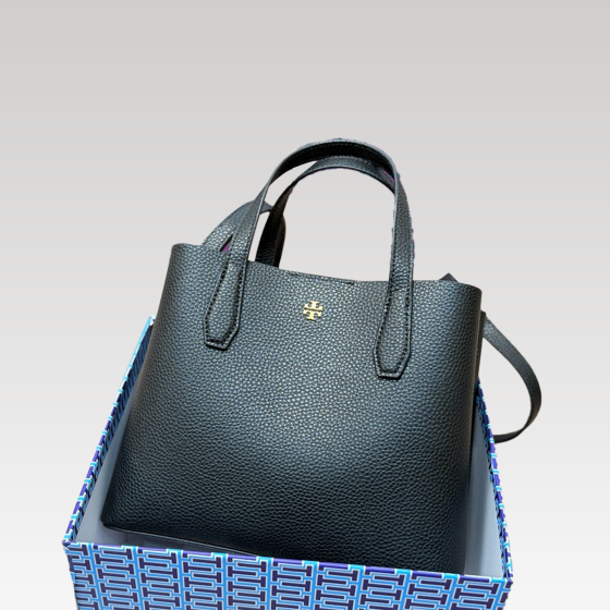 Tory burch black shopping bag