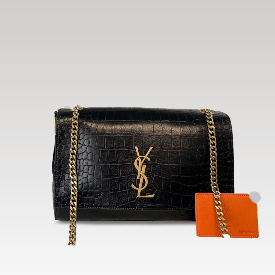 ysl Crocodile print double-sided underarm bag