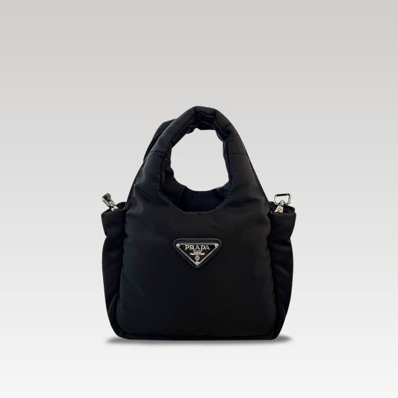 PRADA nylon cotton jacket and vegetable basket bag