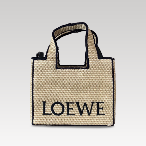 Loewe small woven tote bag