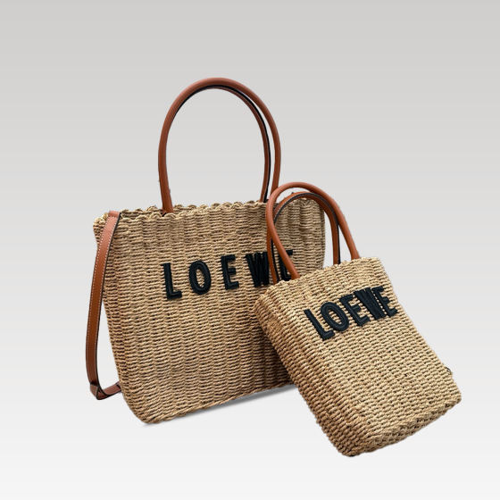 Luo Yiwei straw woven vegetable basket tote bag